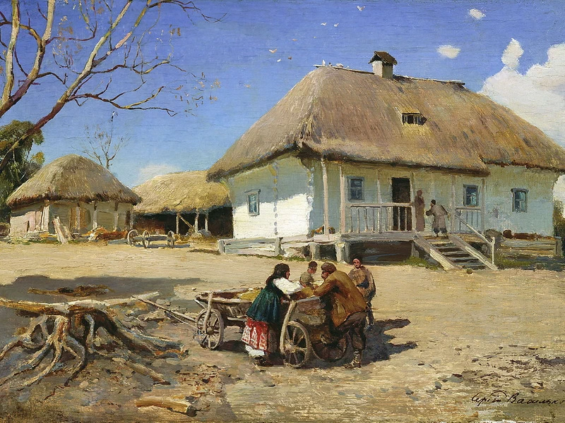 1854-Serhii Ivanovych Vasylkivsky - Casa cosacca